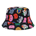 KIDS Summer Outdoor Sunscreen Reversible Fisherman Hat Animal Pattern Boys Girls Kids Cartoon Cat Children Bucket Hat