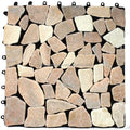 Modern Interlock WPC DIY Composite Decking Tiles 300x300 Decking for Outdoor