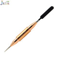 Jiexia Dual Headed Rose Gold Handle Manicure UV Gel Spatual Dotting Nail Art Tool Brush