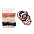 JIRIS Wholesale Custom Logo Fashion Boho Twist Unisex Hair Tie Bracelets Accessories Adjustable Rubber Elastic Hair Bands
