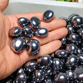 Yoga Magnetic Silver Hematite Crystal Raw Tumbled Stone Polished Terahertz Tumble Stone for Reiki