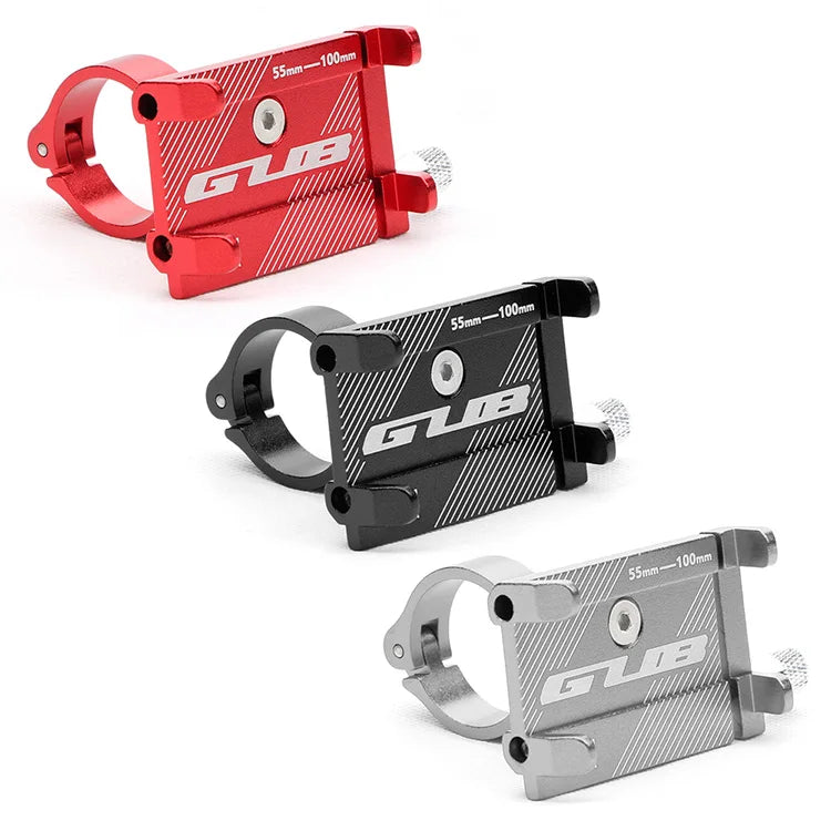 GUB G-81 Aluminum Alloy Mobile Phone Holder Bicycle Bike Phone Mount Stand Bracket for E-bike Scooter Outdoor Cycling