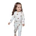 Korean Style Spring and Autumn Long-Sleeved Baby Pajamas for Baby Girls Kids Home Clothes with Cartoon Baby Suit