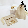 Chuanghua Reusable Small Linen Pouch Jewelry Drawstring Bag Custom Logo Eco Linen Gift Packaging Pouch Linen Jewelry Pouch