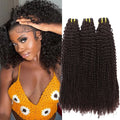 Cheveux Kinky Curly Humain Raw Virgin Kinky Curls Human Hair Extensions Vendor 10a Brazilian Kinky Curly Bundles