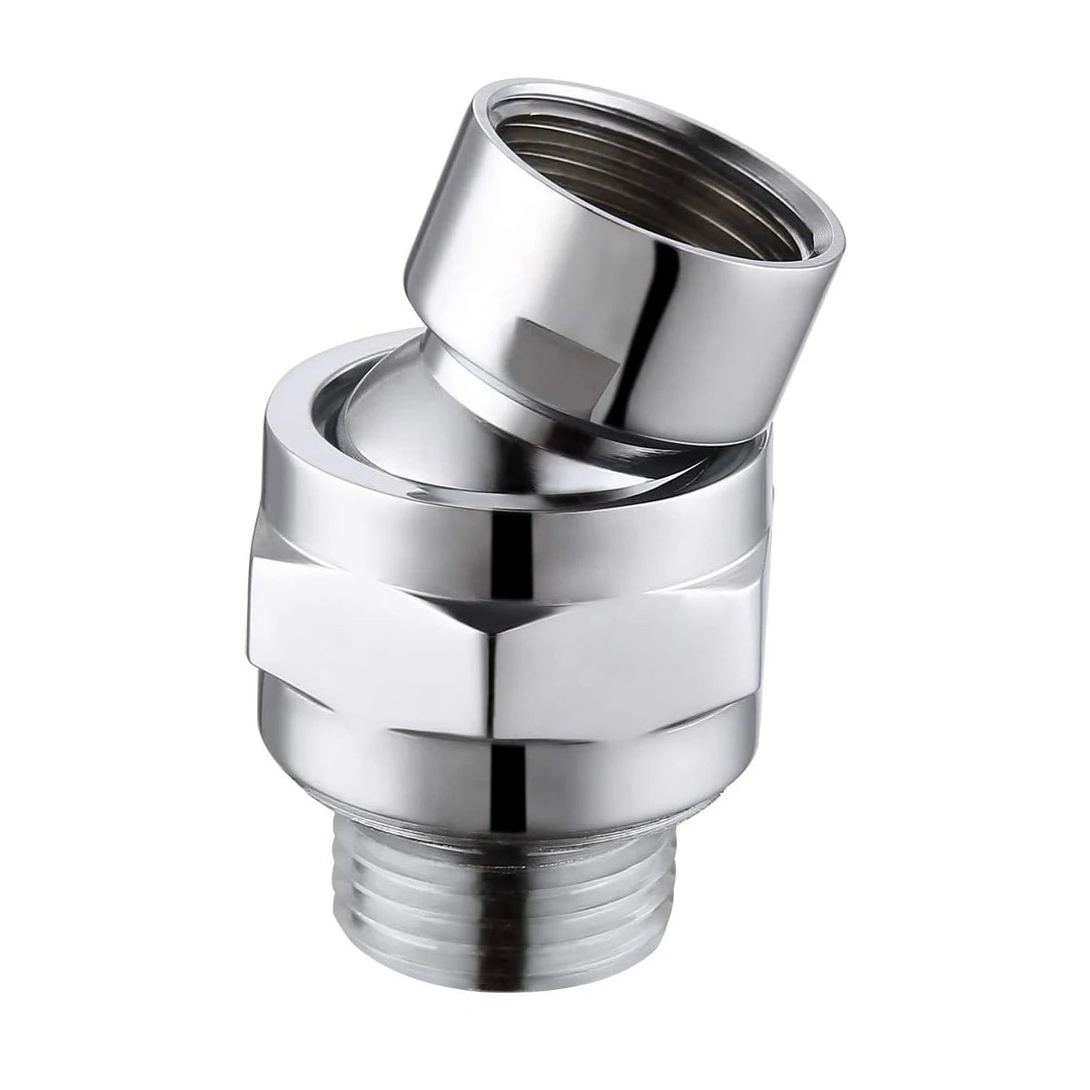 Chrome Universal Adjustable Shower Arm  Extension Component Brass Swivel Shower Connector Adapter