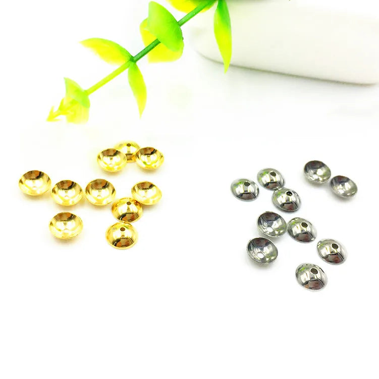 Spacer Beads Hollow Flower Beads-Caps Bulk End Spacer Charms Bead-Caps Filigree Stainless Steel Findings for Jewelry Making