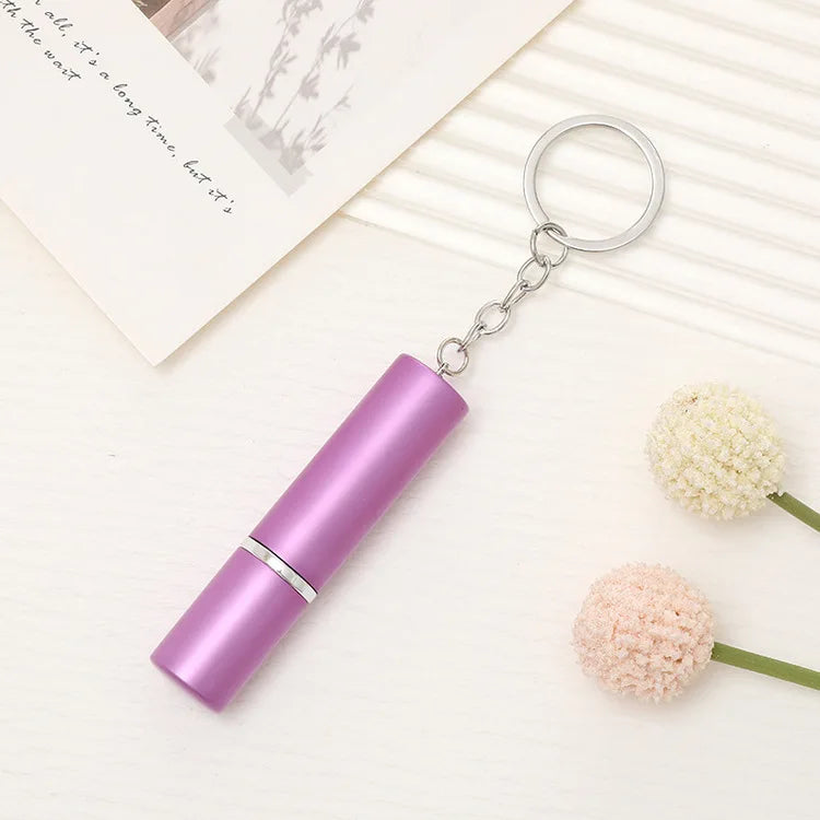 Wholesale 5ml  Mini Perfume Spray Bottle Key Chain Exquisite Color Portable Press Spray Perfume Bottle Keychain