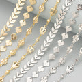 C336 1m/lot 18K Gold Plated Copper Chain Nickel-Free REACH Pass Handmade DIY Bracelet Necklace Components for Jewelry Making