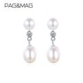PAG&MAG Elegant Fancy Woman Trending Luxury Rice Bead 2021 Sterling Silver 925 Jewellery Earing Pearl Earring Freshwater
