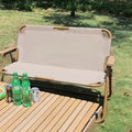 Outdoor Double Seat Bench Chair Reinforced Steel Folding Loveseat Portable Picnic Fishing Chair Seat MegaBDM