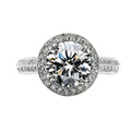 Factory Wholesale Circular Zircon Rings for Women Jewelry Fashion Open Adjustable Copper Ring