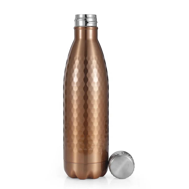Stainless Steel Copper Color Bottle Water with Lid