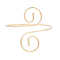 European Style Punk Trendy Gold Plated Open Arm Bracelet Fashion Simple Adjustable Bangle Cuff Armlet