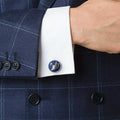 French Custom Fashion World Map Enamel Men Shirt Cufflinks With Buttons Groomsmen Gifts