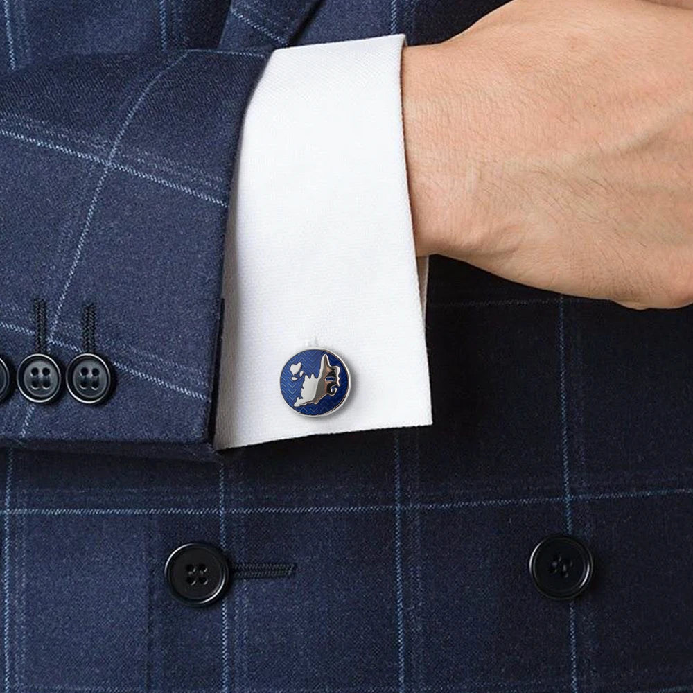 French Custom Fashion World Map Enamel Men Shirt Cufflinks With Buttons Groomsmen Gifts