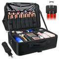 Relavel Large Cosmetic Case Travel Beauty Cosmetic Case PVC Purse Makeup Bag Professional Train Case