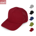Premium 5 Panel Laser Cut Holes Waterproof Sports Cap Running Hat With Embroidered Logo