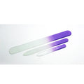 Customised Purple Round Crystal Glass Disposable Durable Nail File with Double-Sided Straight Pattern Custom Logo Included
