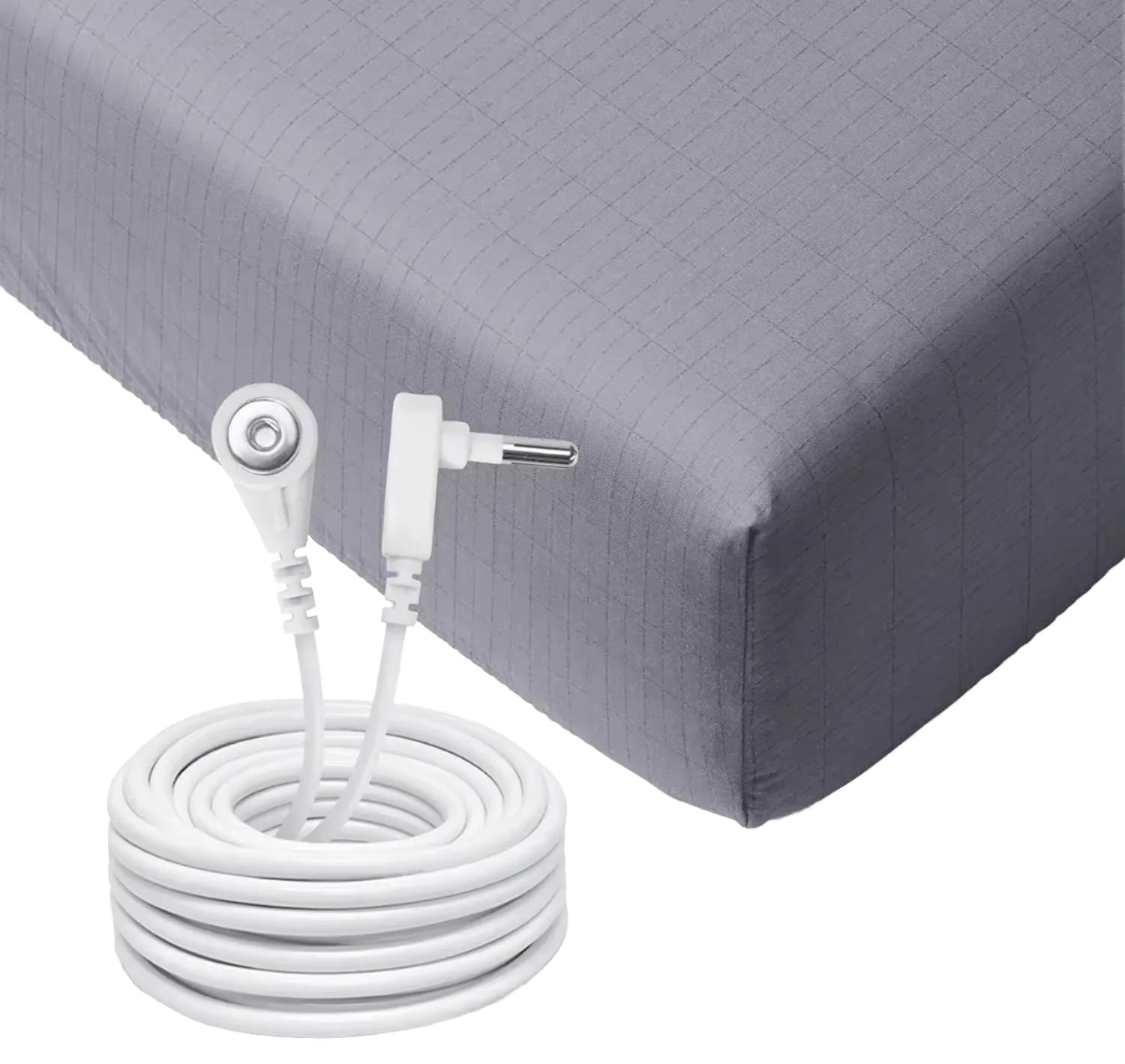 5% Silver Fiber Grounding Bed Linen 95% Cotton Full Size Fitted Sheet Earthing Bed Fitted Sheets for Hotels