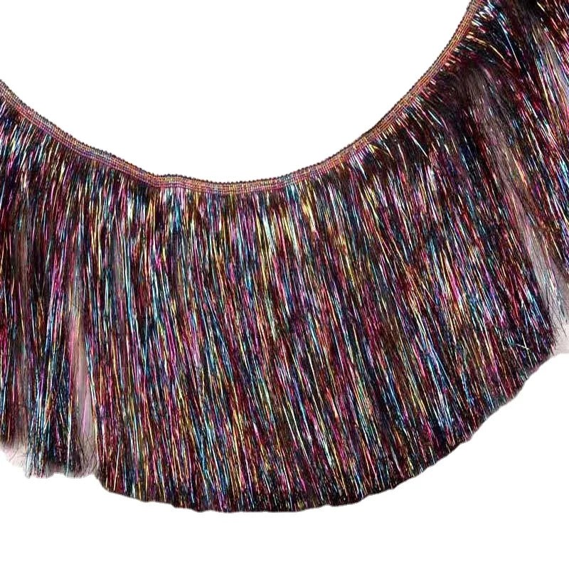 10cm Gold Silver Metallic Tassel Fringe Diy Christmas Party Wedding Accessories Costume Dress Decorative Sequined Lace Trims