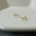 Hypoallergenic Genuine Silver S925 Leaves Tiny Leaf Stud Earring