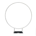 Birthday Wedding  Flower Balloon Aluminum Round Circle Backdrop Frame Stand With Cylinder Plinth Stand