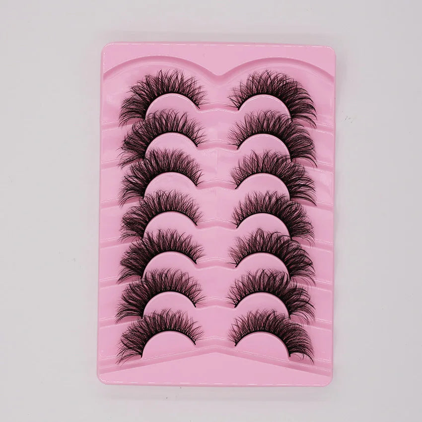 Thick Full Fluffy Faux Mink Strip Russian Lashes Full Lash Strip Fluffy Mink Eyelash Vendor Full Strip Lashes