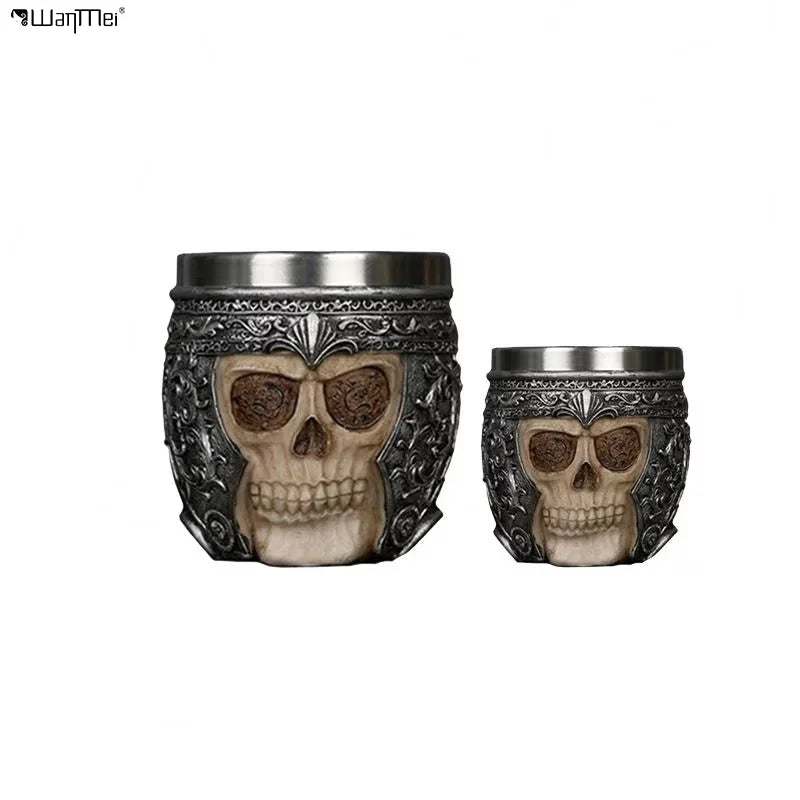 Wanmei Skull Soft Hair  Beard Brush  Soap Bowl Foam Bowl Shaving Bowl  Men's Cleansing Tools