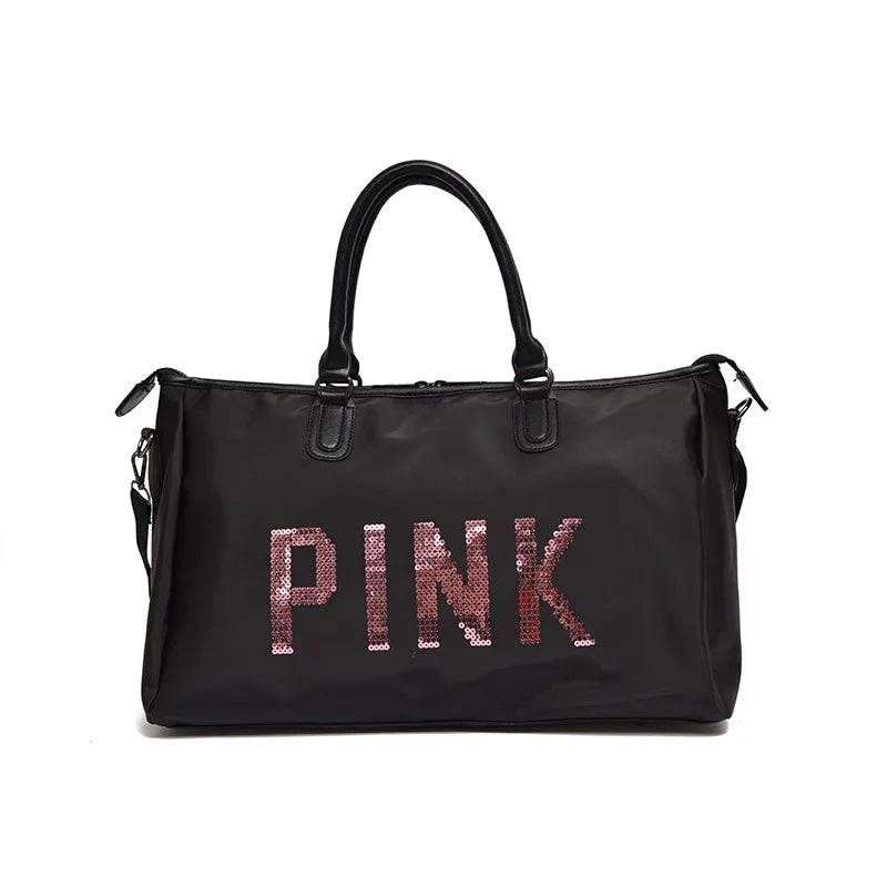 Large Capacity Oxford Duffle Bag New Sequins Design Portable Travel Zipper Waterproof Foldable Fashionable for Men Women Europe