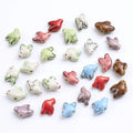 Cute 15*20mm Colorful Animal Ceramic Clay Beaded Handmade Graffiti 3D Bird Shape Loose Beads Charm DIY Jewelry Findings