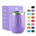 Wholesale Personalized 12 Oz Vacuum Insulated Stainless Steel Wine Tumbler Coffee Mug Custom Logo Double Wall Wedding Modern