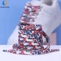 Flat Cashew Flower Printed Shoelaces Sneakers Designer Fun Shoestring for Athletic Shoe Lace Running Shoes Boot Strings