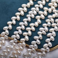 5-6mm Natural Freshwater White Color Rice Shape Pearl Bead Strand Pearls