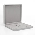 Custom Logo Luxury Plastic Velvet Jewelry Boxes Square Pendant Necklace Ring Earring Packaging Luxury Velvet Gift Jewellery