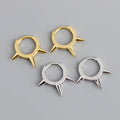 Lady Punk Style Silver Huggie Earrings Fashion Jewelry 925 Sterling Silver Hoop Earrings