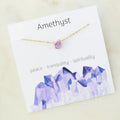 SC Unique Gift Inspirational Card Necklace Stainless Steel Delicate Irregular Natural Crushed Stone Crystal Necklace for Women