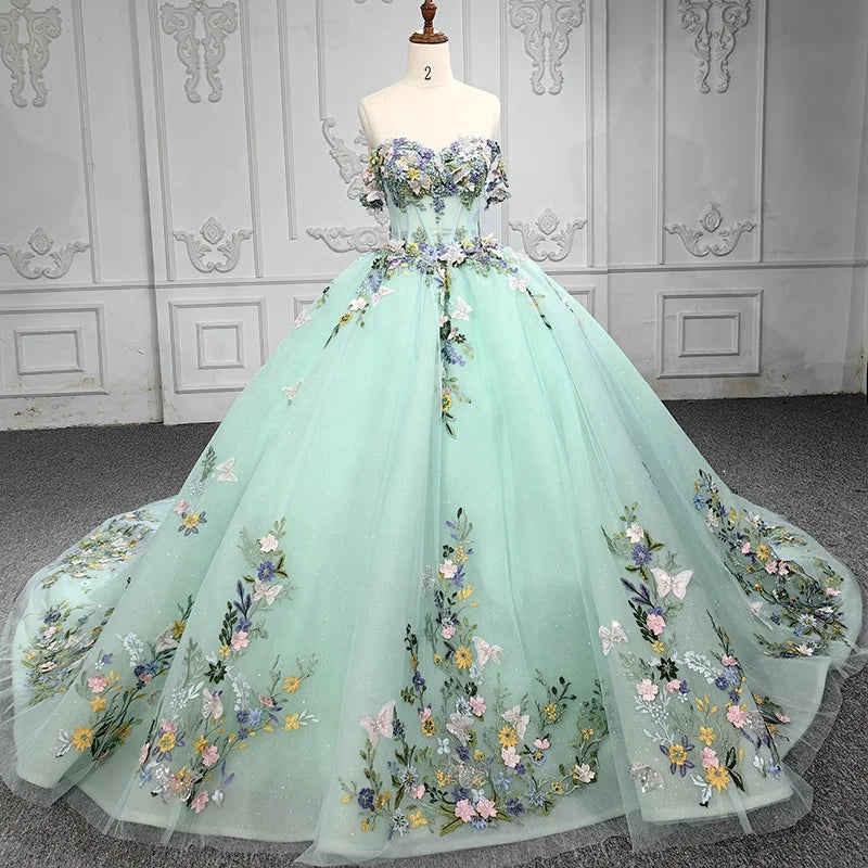 Jancember 6528 Modest Off the Shoulder Backless Evening Gowns Quinceanera Dresses