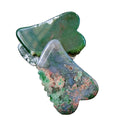 Huiying Moss Agate Jagged square Shape Massager Natural Jade Face Guasha Massage Tool Face Gua Sha Face