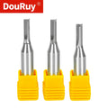 DouRuy 1/2 Shank Tct Carbide Straight Router Bit 2 Flutes for MDF and Wood Woodworking TCT Straight Drill Router Bit for Wood
