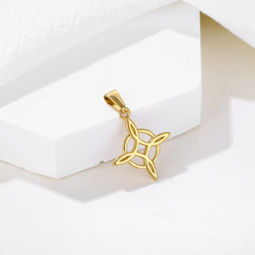 Valentines Day Gift Religion Jewelry Pendant 18K Gold Filled Pendants Vintage Celtic Cross Amulets Irish Knot Pendants Men Women