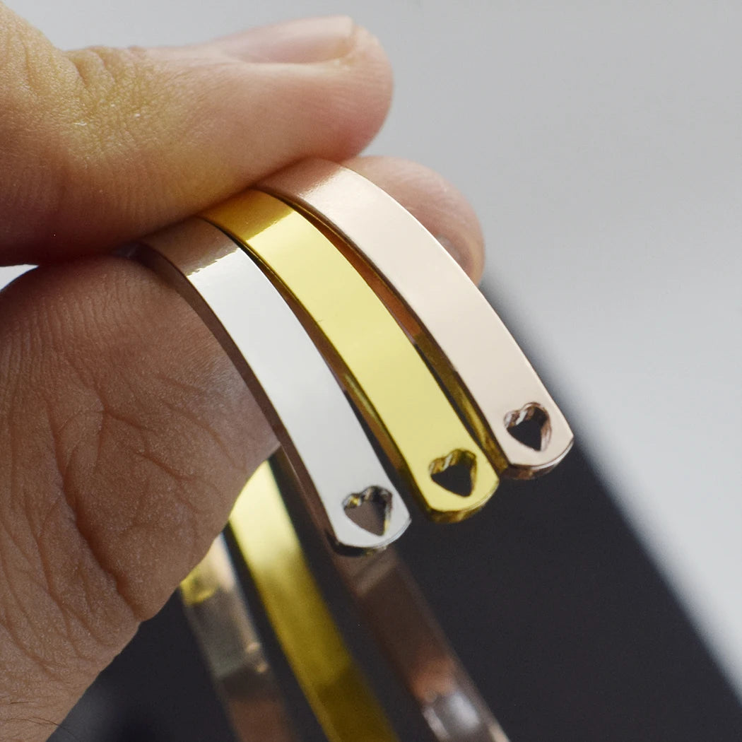 Blank Stainless Steel Cuff Bracelet for Woman Custom Engraving Jewelry Making Accessories Wholesale
