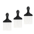 High Quality Black Cutting Comb Antistatic Pic Afro Comb American Pick Comb Hairdressing Styling Tool Hair Pick for Curly Hair MegaBDM