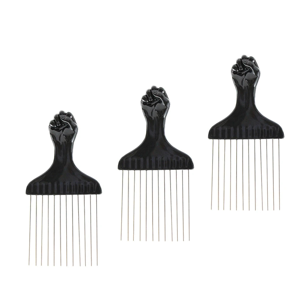 High Quality Black Cutting Comb Antistatic Pic Afro Comb American Pick Comb Hairdressing Styling Tool Hair Pick for Curly Hair MegaBDM