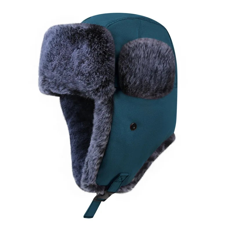 New Men Women Fleece Thick Outdoor Ski Earflaps Winter Trooper Hat Ear protection Riding Windproof Warm aviator Hats