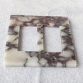 2-Gang Decorator Light Switch Plate Viola Marble 2Gang Double Rocker Over Size