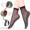 K366 Velvet Silk Socks Non-Slip Bottom Splice Ladies Transparent Breathable Sock Women Summer Socks