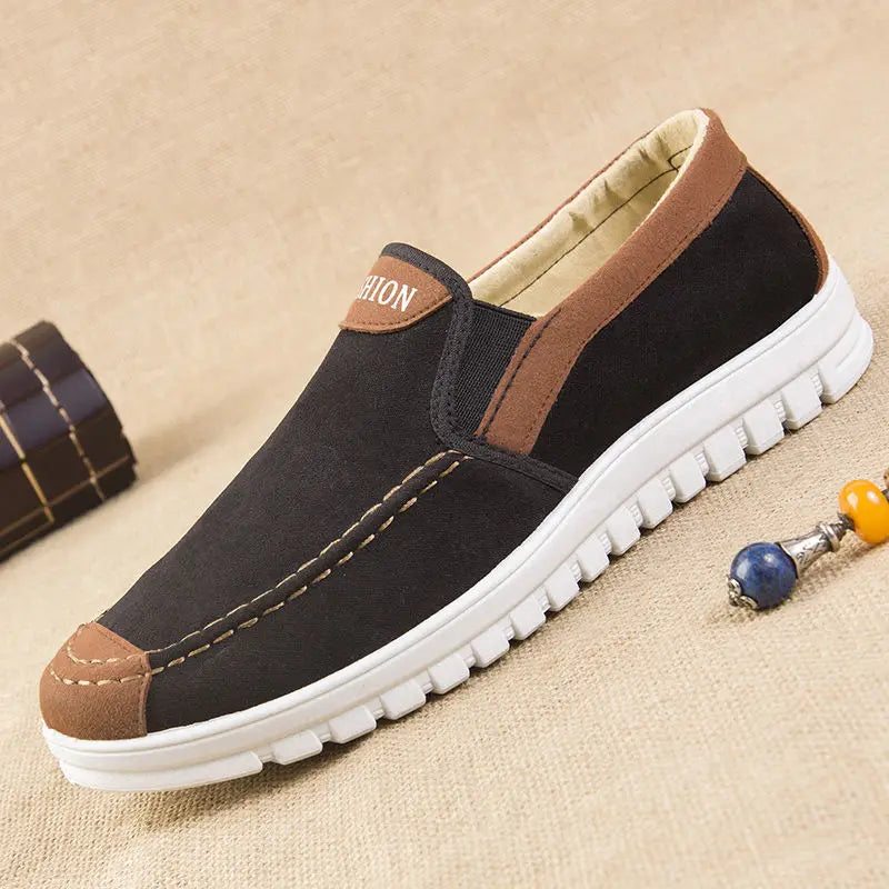 Fashion Men Canvas Shoes Man's Casual Slip on Loafers Male Campus Students Street Skateboarding Shoes Comfortable Footwears New