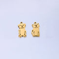 18*8.5 mm Stainless Steel 18k Gold Cat and Dog Pendant Cute DIY Jewelry Accessories for Bracelet Necklace No Fade