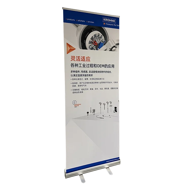 New Design Portable Mini Rollup Stand Wide Base Reusable Pull-Up Banner Standee Display for Advertising Promotional Mini Pop